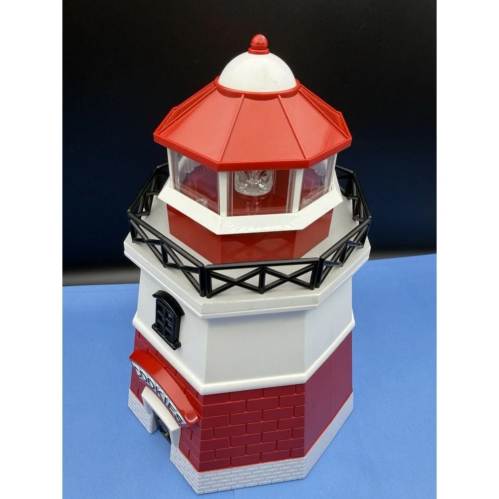 Lighthouse Cookie Jar Vintage 1999 Fundamental Too Fog Horn Sound & Light Works!